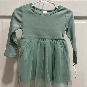 NWT Carters Mint Green Long Sleeve Kids Dress